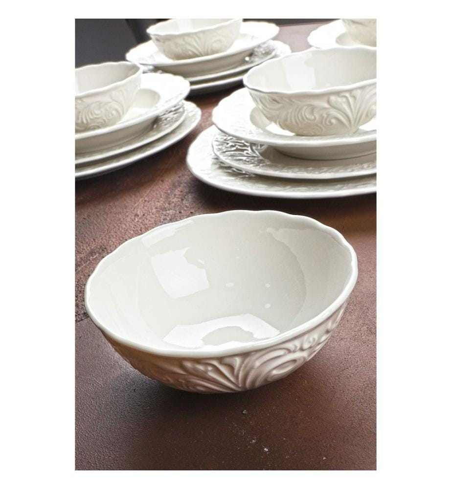 Geschirrset, 24-teilig, weiss, 100 % PORZELLAN