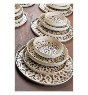 Geschirrset, 24-teilig, mehrfarbig, 100 % PORZELLAN