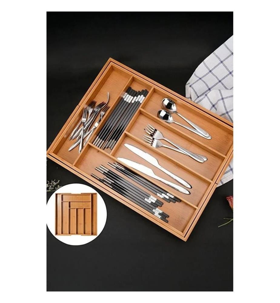 Cutlery Holder, Wooden, 100% BAMBOO
