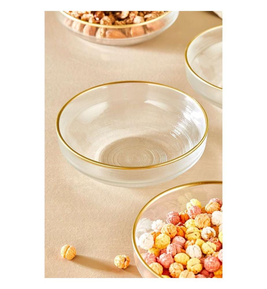 Schüsselset, 6-teilig, transparent, 100 % GLAS