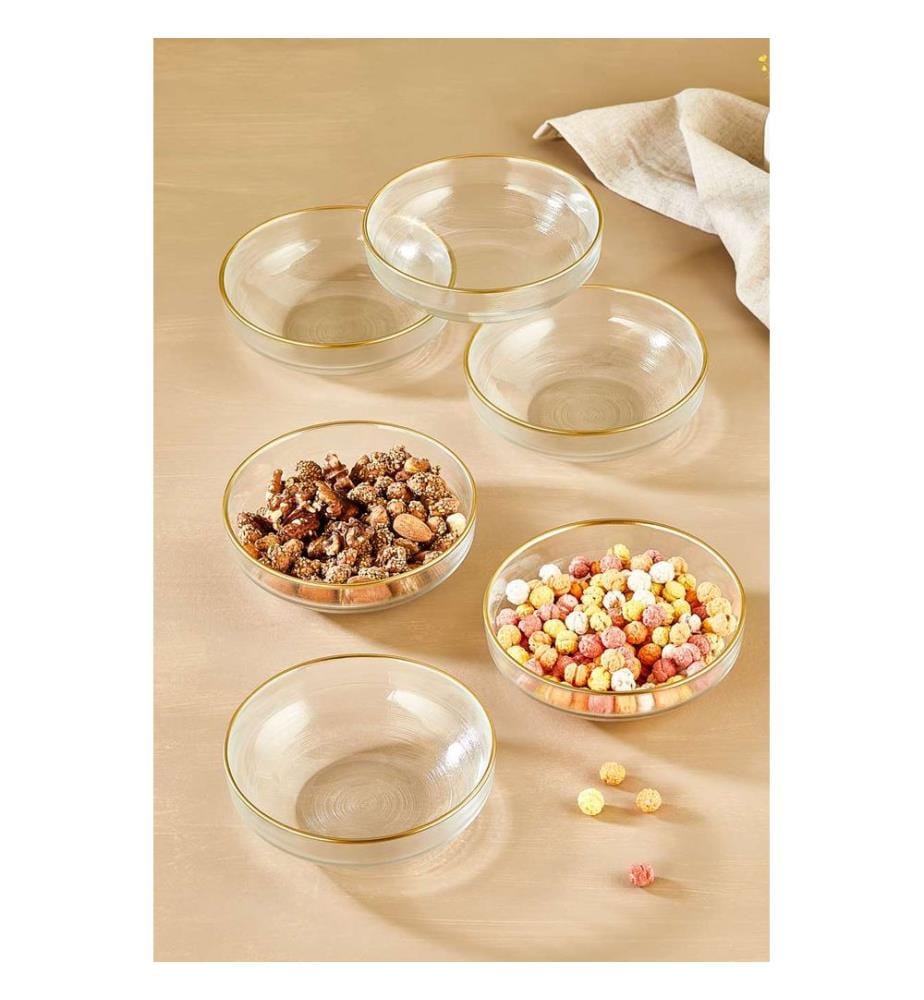 Schüsselset, 6-teilig, transparent, 100 % GLAS