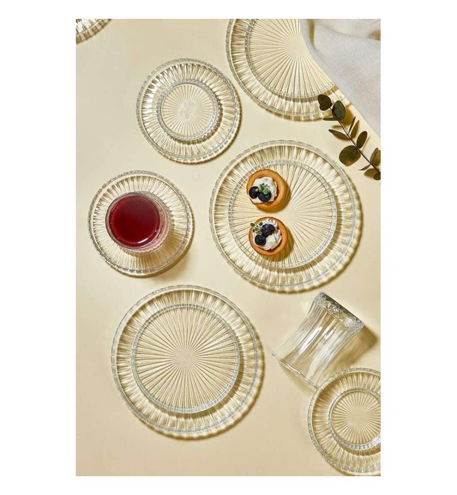 Tea Set, 18 Pieces, Transparent, 100% GLASS
