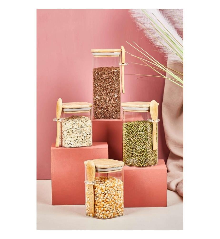 Jar Set, 12 Pieces, Transparent, 100% GLASS