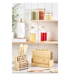 Kitchen Set, 20 Pieces, Wooden, 100% BAMBOO