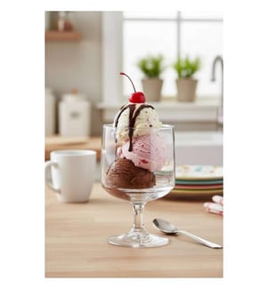 Glass Ice Cream Cup Set, 2 Pieces, Transparent, 100% GLASS