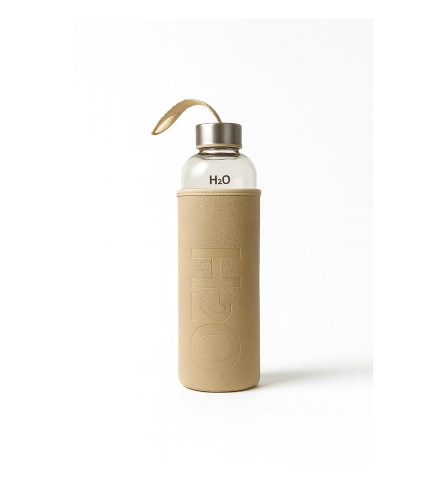 Glasflasche, Creme, 100 % GLAS