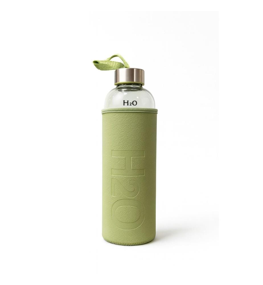 Glasflasche, Grün, 100 % GLAS