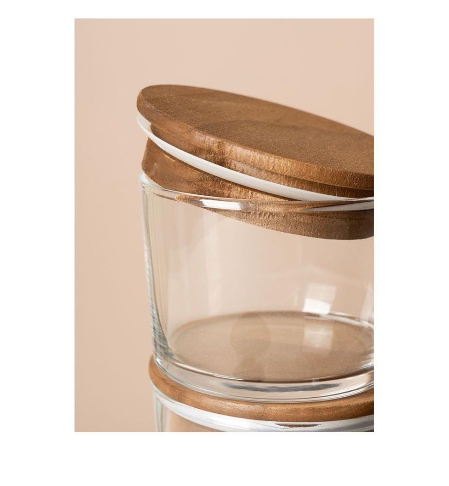 Storage Box Set, 12 Pieces, Transparent, 100% GLASS
