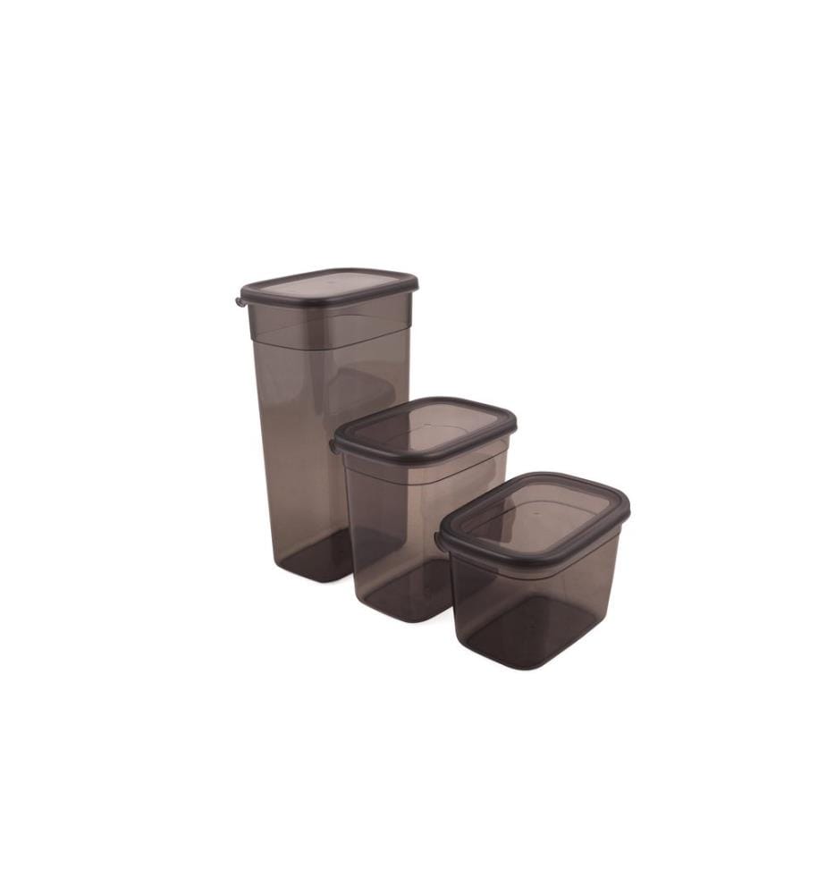 Aufbewahrungsbox-Set, 18-teilig, anthrazit, 100 % KUNSTSTOFF