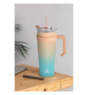 Thermos, Pink, Blue, 100% STAINLESS STEEL