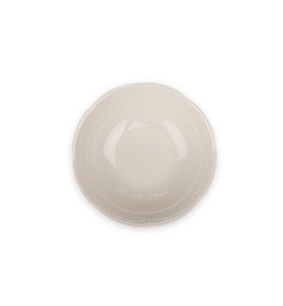 Service de table, 24 pièces, crème, 100 % PORCELAINE