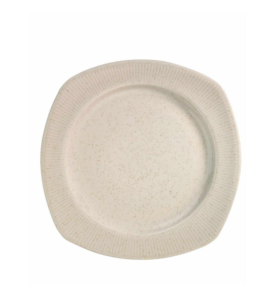 Service de table, 24 pièces, crème cannelle, 100 % PORCELAINE