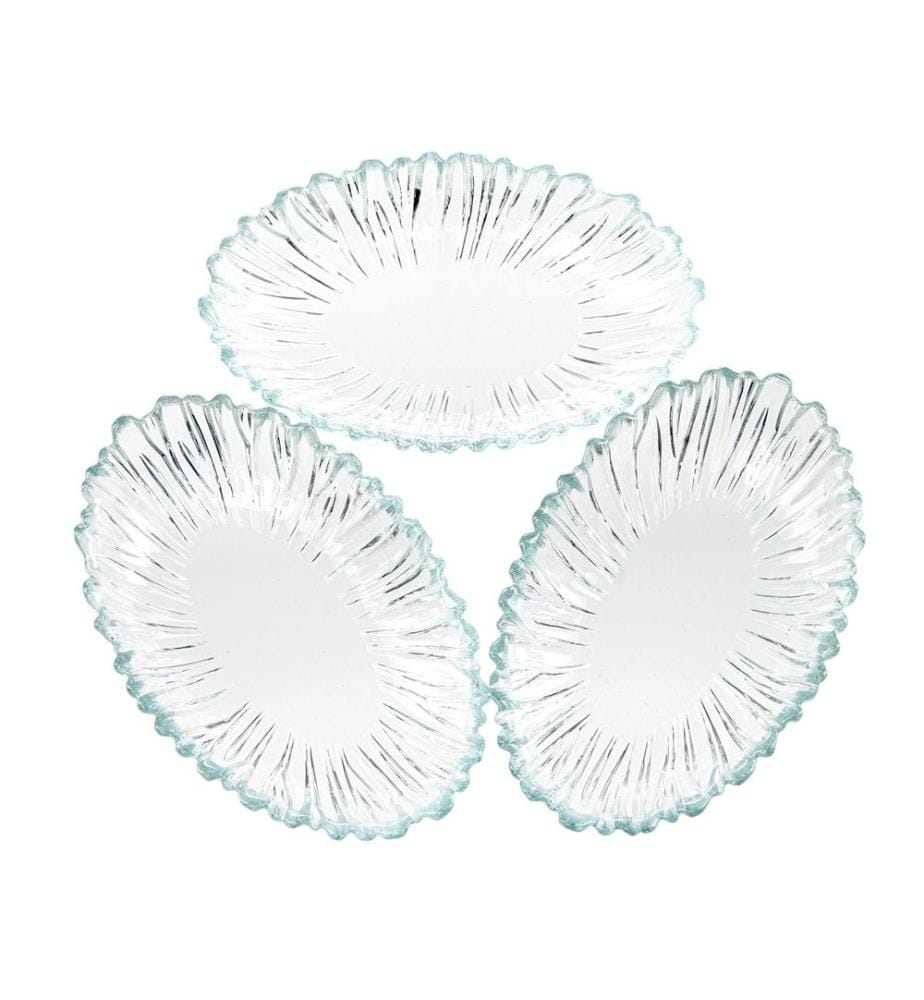 Glasplattenset, 3-teilig, transparent, 100 % GLAS
