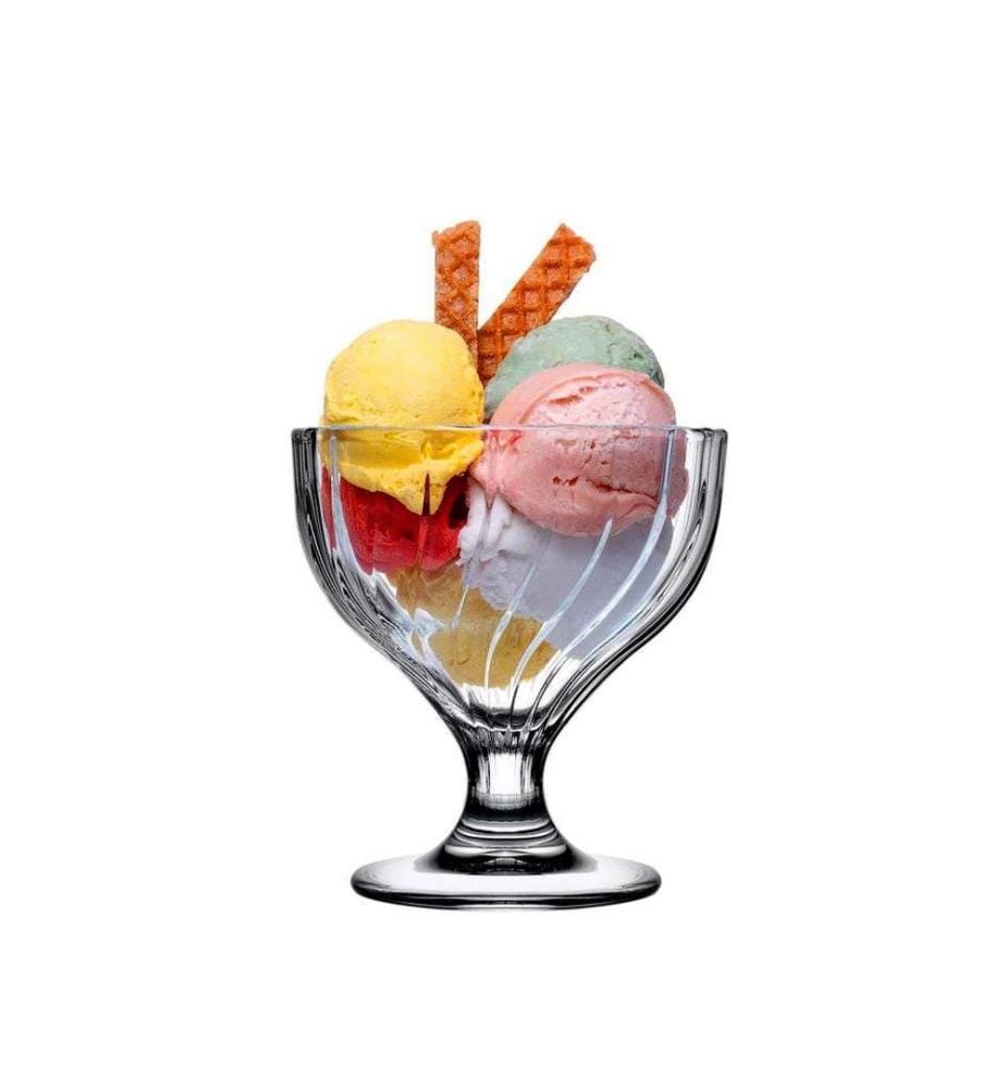 Glass Ice Cream Cup Set, 2 Pieces, Transparent, 100% GLASS