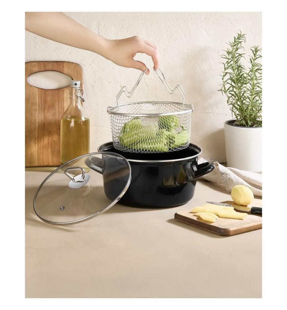 Pot, Black, 100% ENAMEL