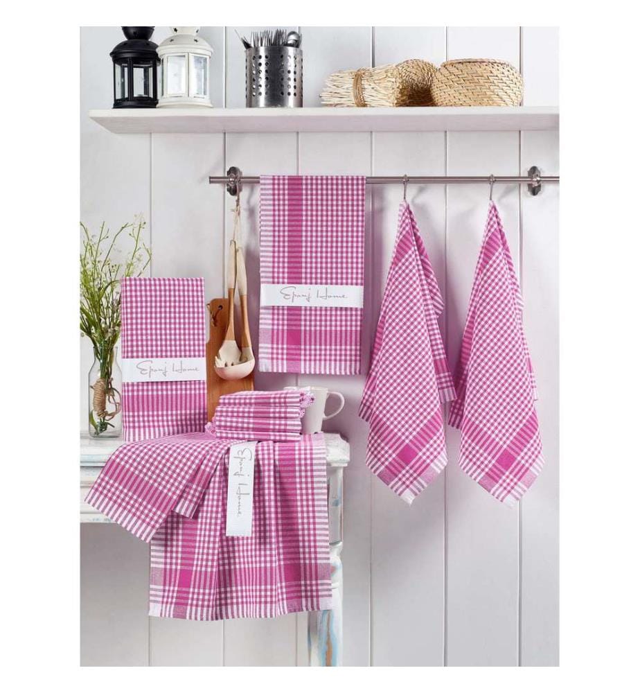 Wash Towel Set, 10 Pieces, Pink, 80% COTTON 20% POLYESTER