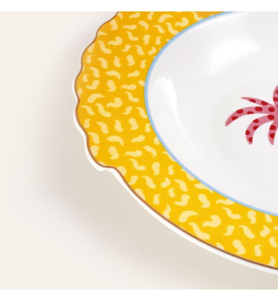Plate, Yellow, 100% POCELAIN