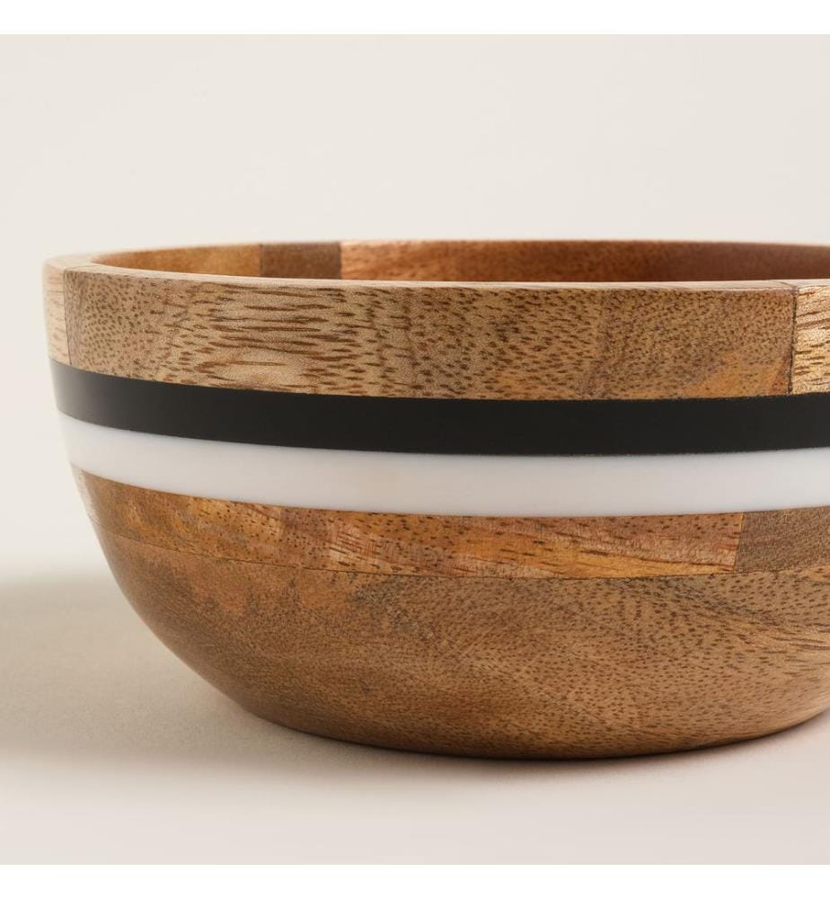 Bol, Naturel, Noir, 100% MANGO WOOD