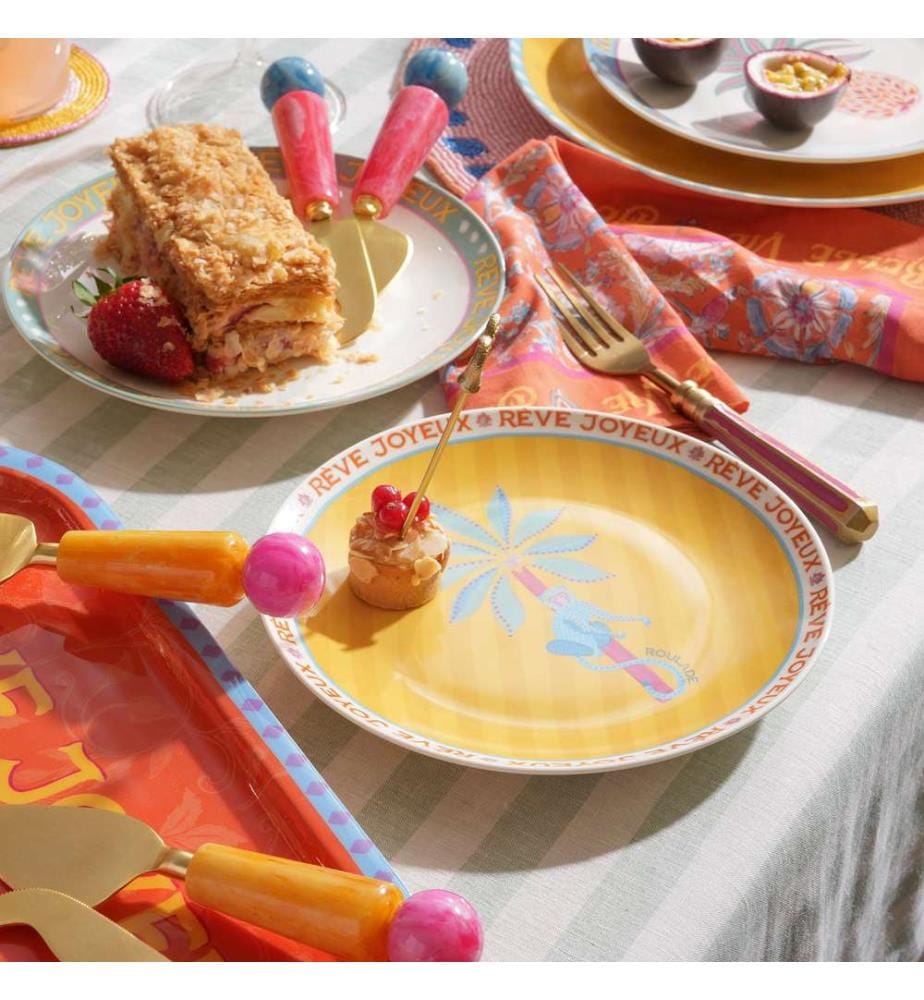 Cake Serving Plate, Multicolor, 100% PORCELAIN