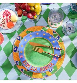 Plate, Green, 100% PORCELAIN