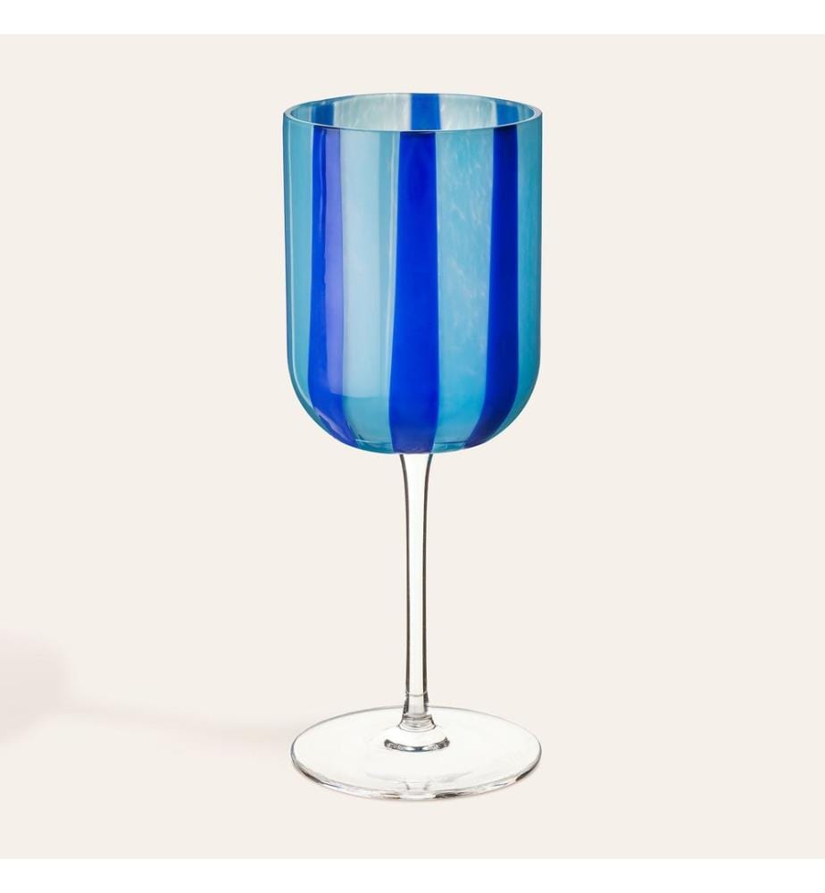 Wine Glass, Blue, 100% GLASS