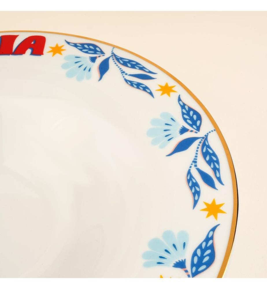 Plate, Blue, 100% PORCELAIN