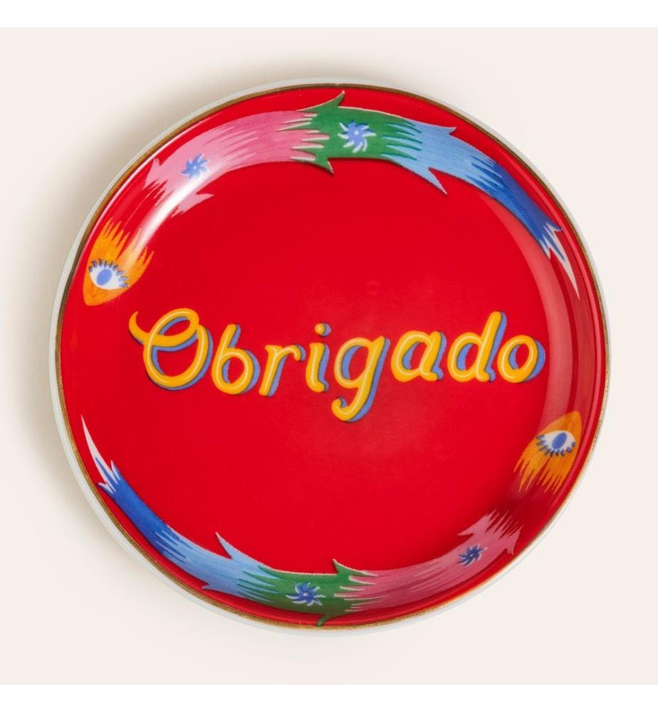 Plate, Red, 100% PORCELAIN