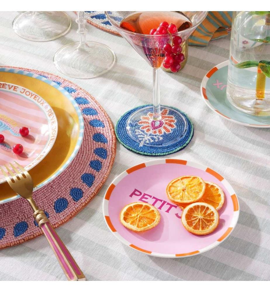 Teller, rosa, 100 % Porzellan