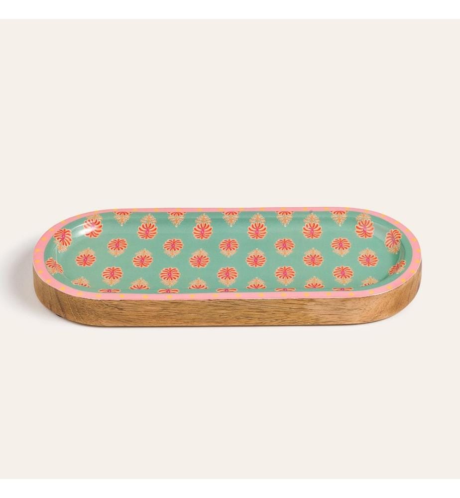 Food Presentation Board, Green, 100% MANGO WOOD