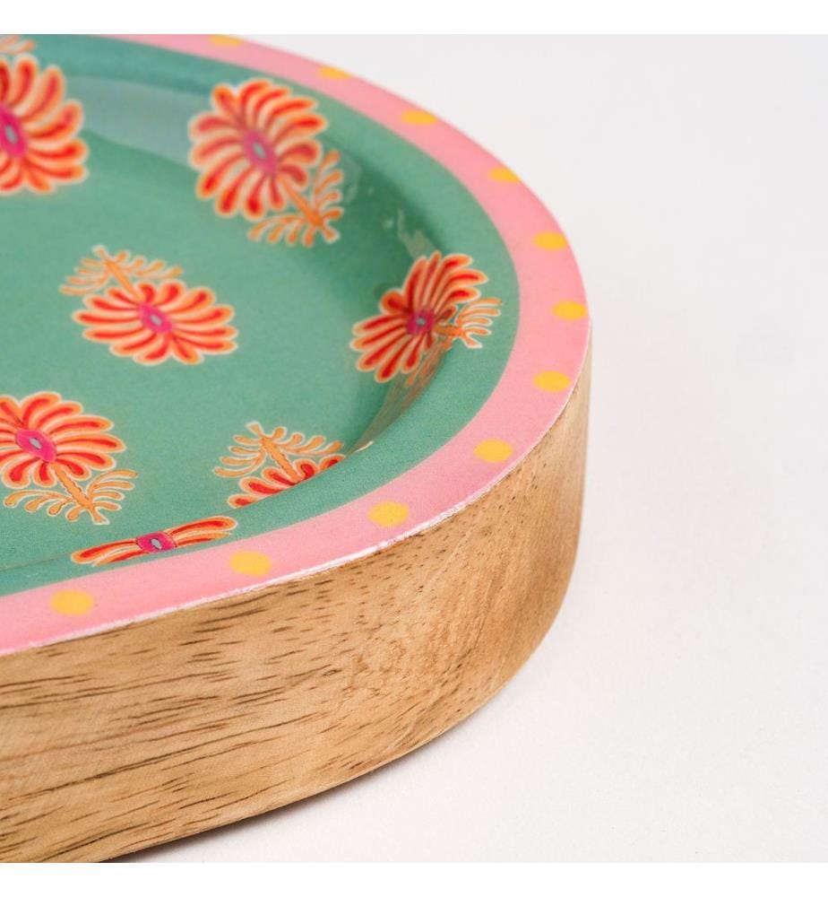 Food Presentation Board, Green, 100% MANGO WOOD