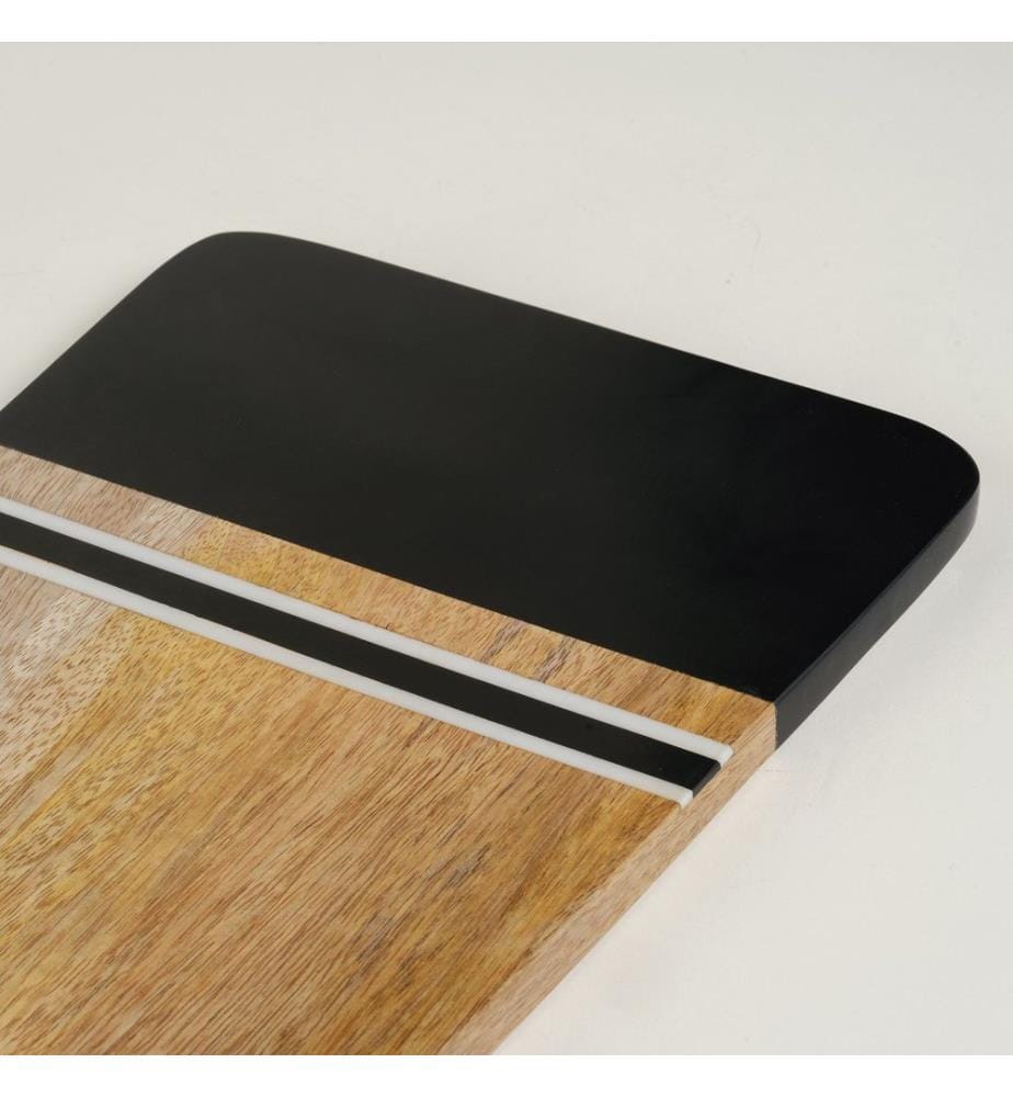 Food Presentation Board, Natural, Black, 100% MANGO WOOD