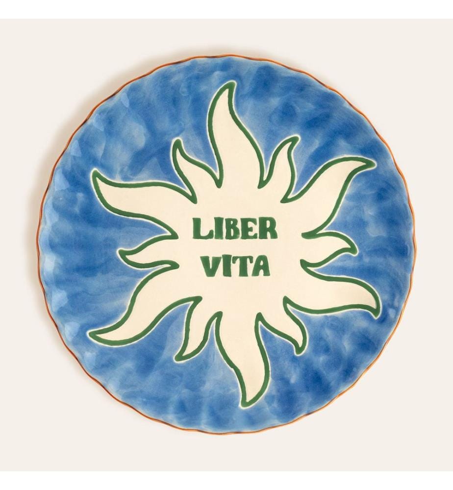 Servierteller, mehrfarbig, 100 % Keramik