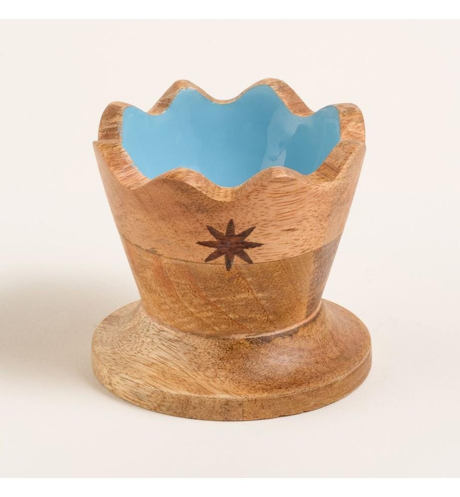 Vorspeisenschale, blau, 100 % Mangoholz