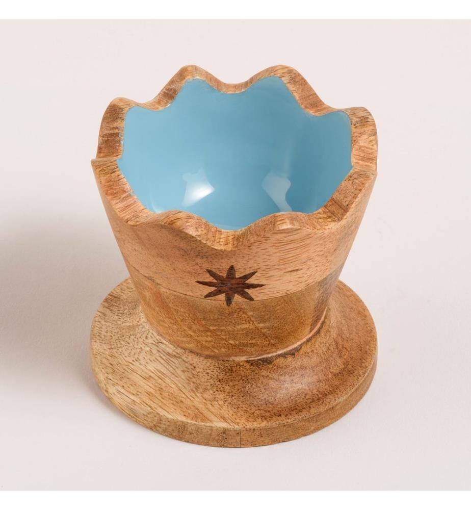 Vorspeisenschale, blau, 100 % Mangoholz
