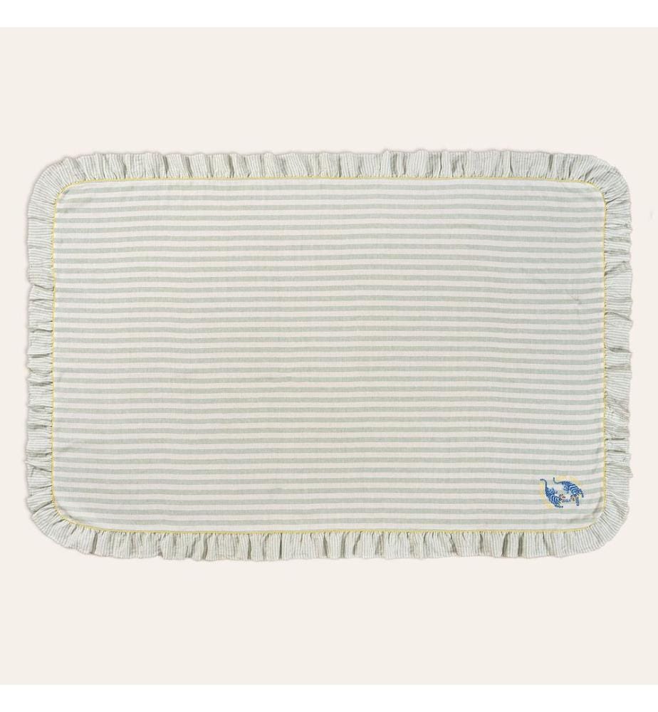 Tischdecke, Grün, 100% Leinen