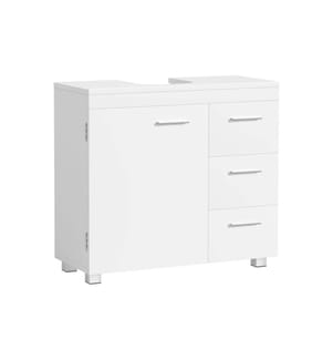 VASAGLE - Waschbeckenunterschrank 30 x 64 cm, Weiss