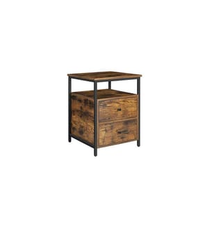 VASAGLE - Table de nuit avec 2 tiroirs 45 x 45 x 60 cm, Noir/Brun