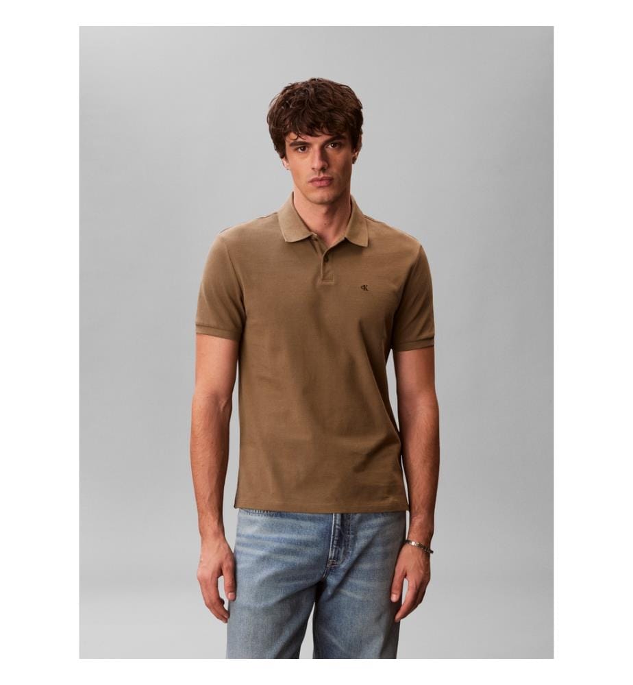 Polo piqué monogramme - Blanc