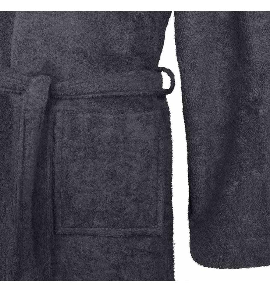 Bademantel KINN Anthrazit XL Baumwolle