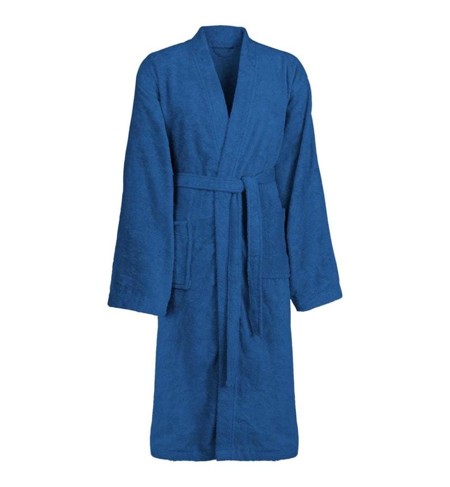 Bademantel KINN Blau M Baumwolle