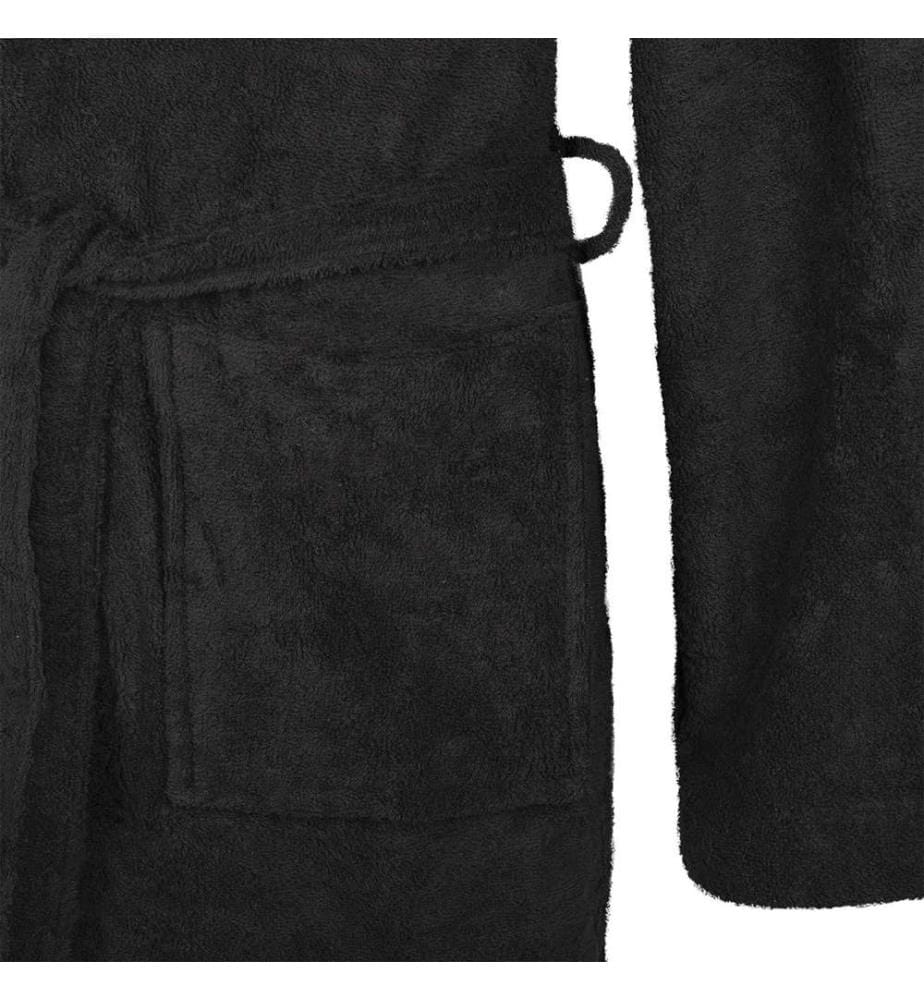 Bademantel KINN Schwarz L Baumwolle