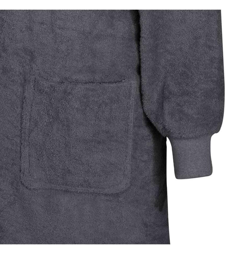 Decken-Hoodie KINN Anthrazit L Baumwolle