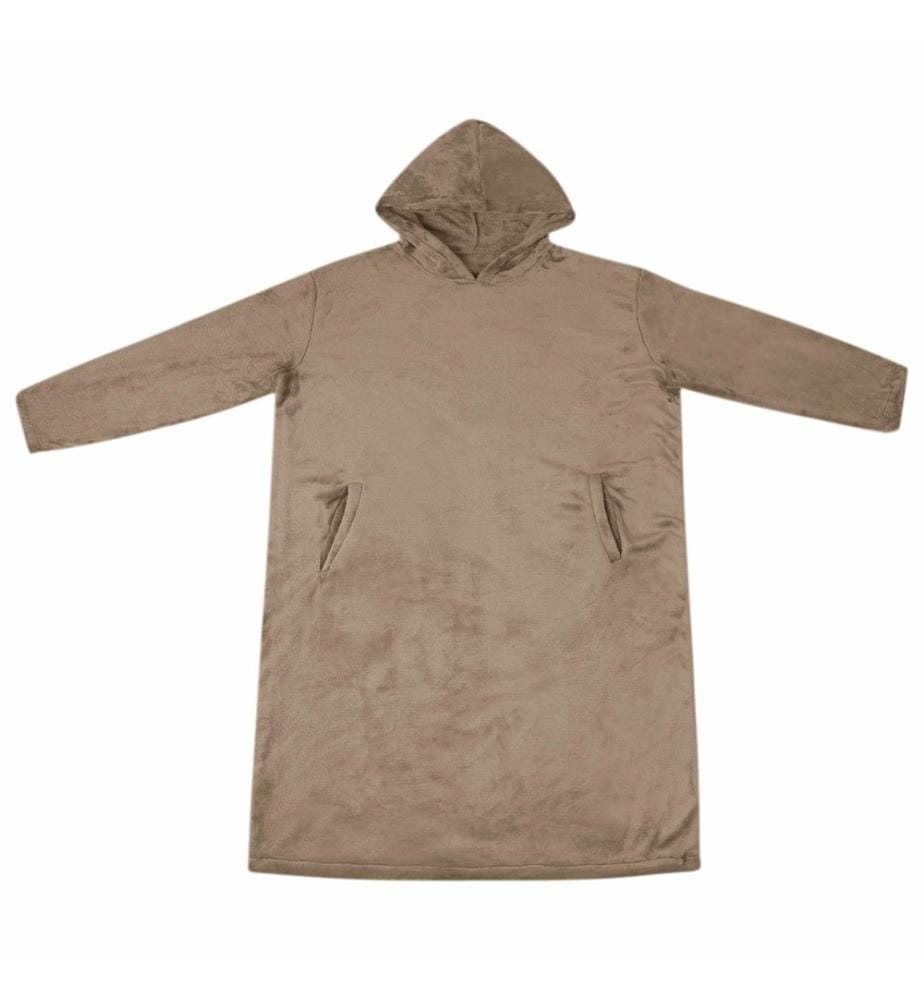 Decken-Hoodie Kamel S Flanell