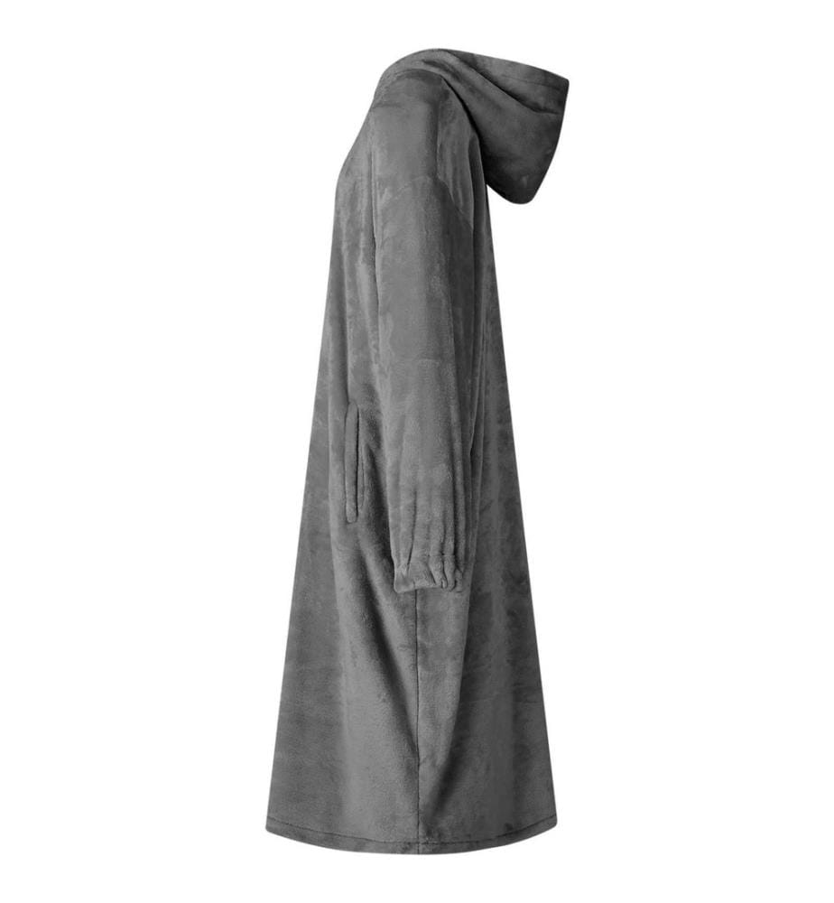 Decken-Hoodie Dunkelgrau S Flanell