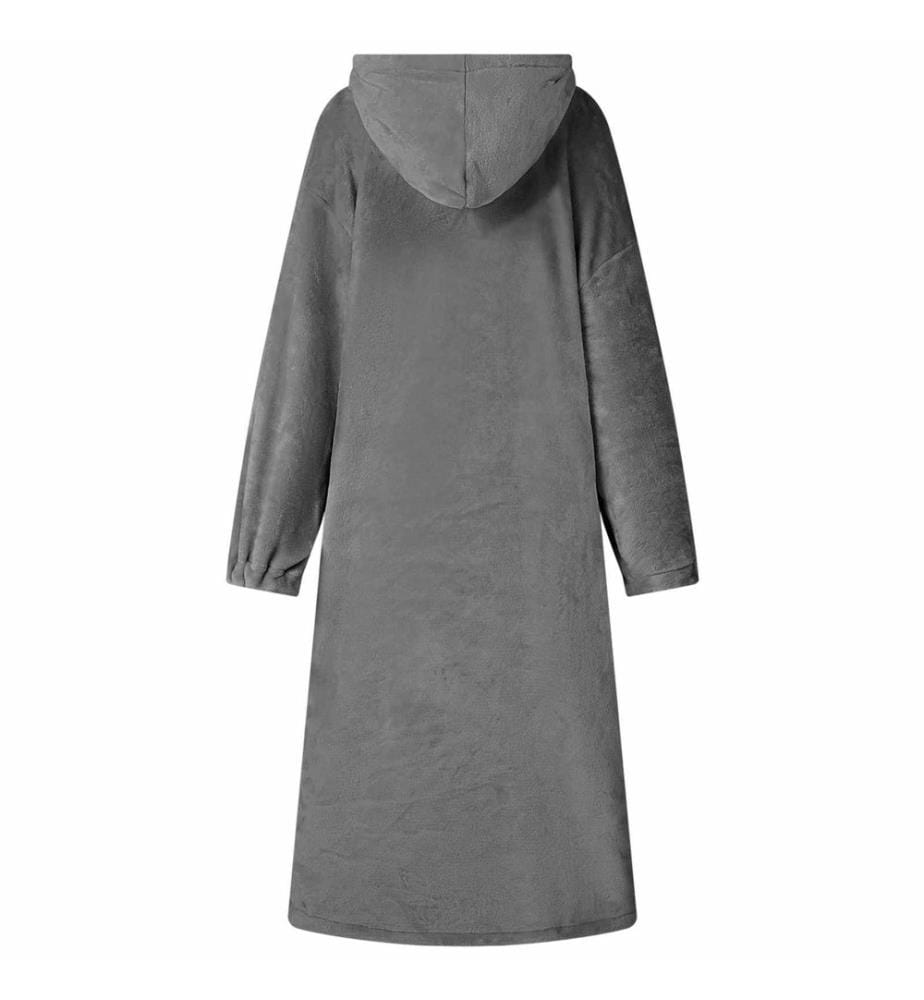 Decken-Hoodie Dunkelgrau S Flanell