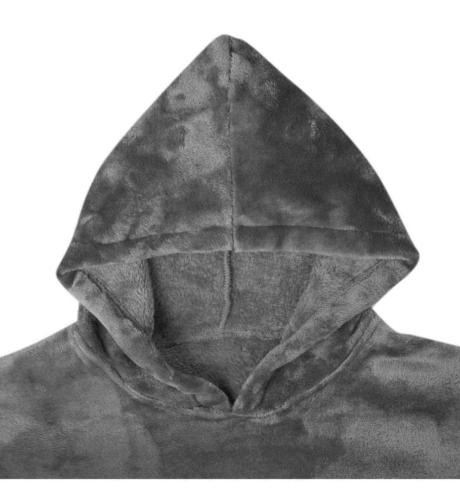 Decken-Hoodie Dunkelgrau S Flanell