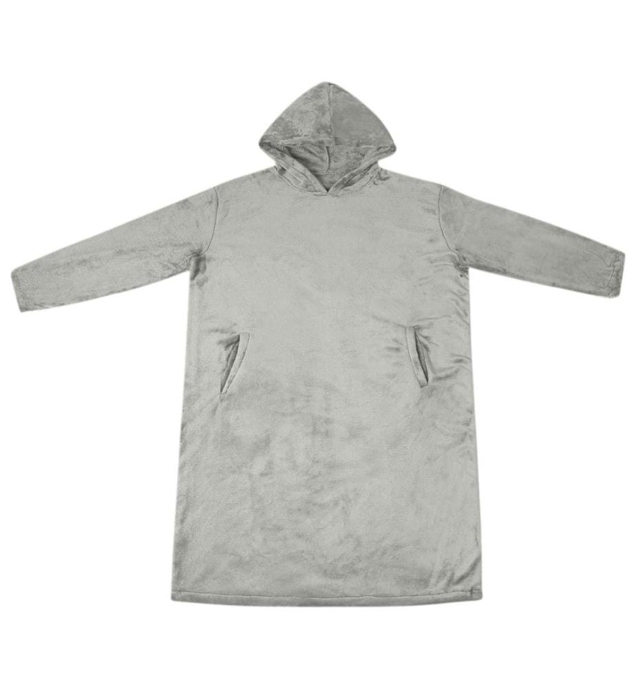 Decken-Hoodie Grau S Flanell