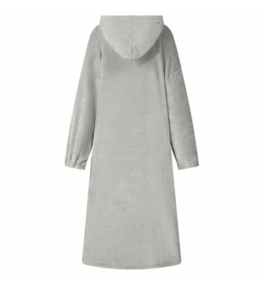 Decken-Hoodie Grau S Flanell