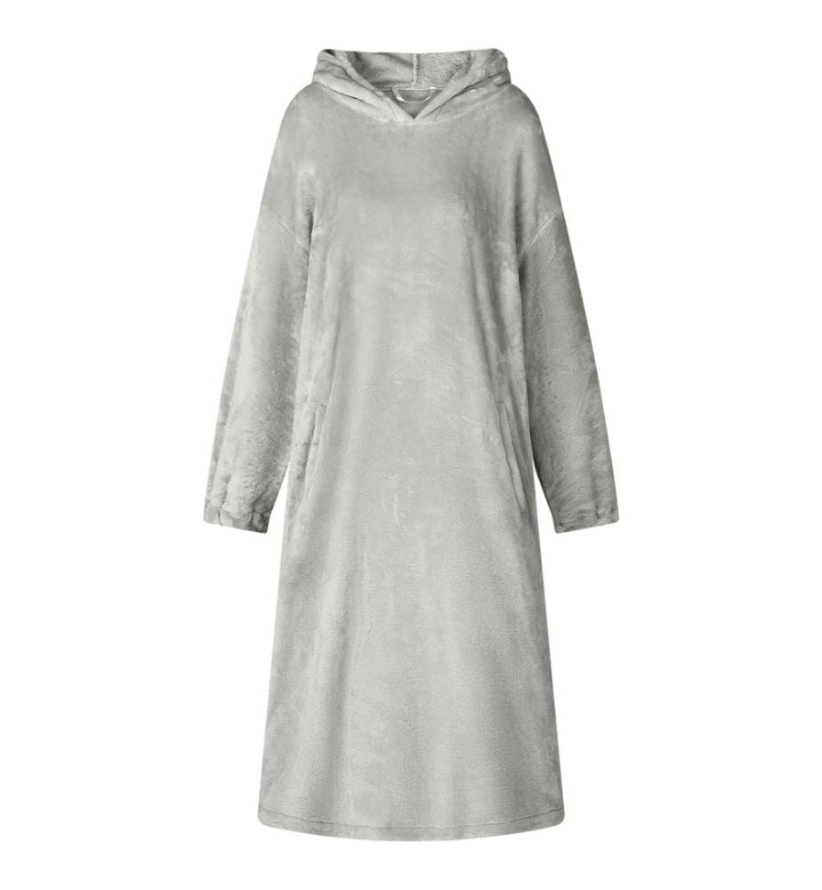 Decken-Hoodie Grau L Flanell