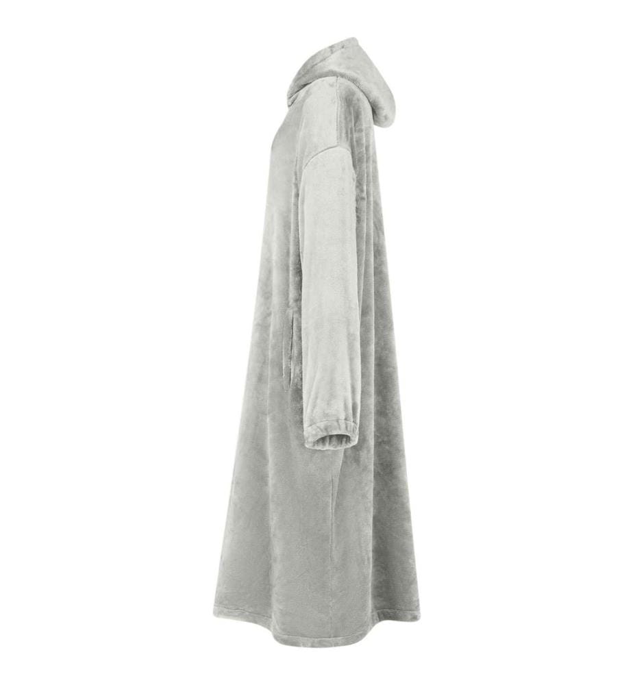 Decken-Hoodie Grau L Flanell
